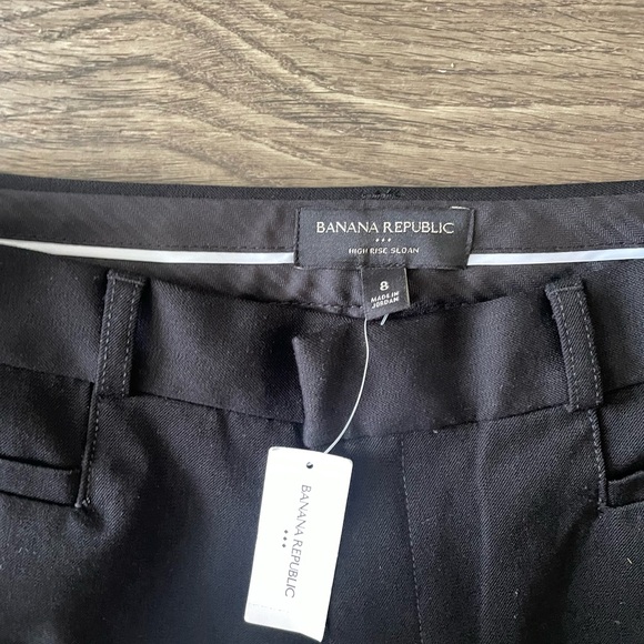 Women’s Banana Republic High Waisted Black Dress Pants Slim Fit size 8 NWT - Picture 2 of 4